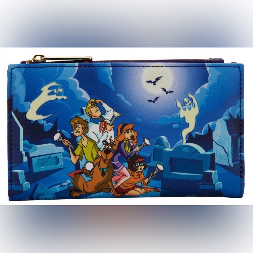 NWT Loungefly Scooby Doo Glow in the Dark Monsters Chase flap wallet